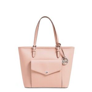 Michael Kors Jetset Multifunction Pocket Leather Tote in Pink